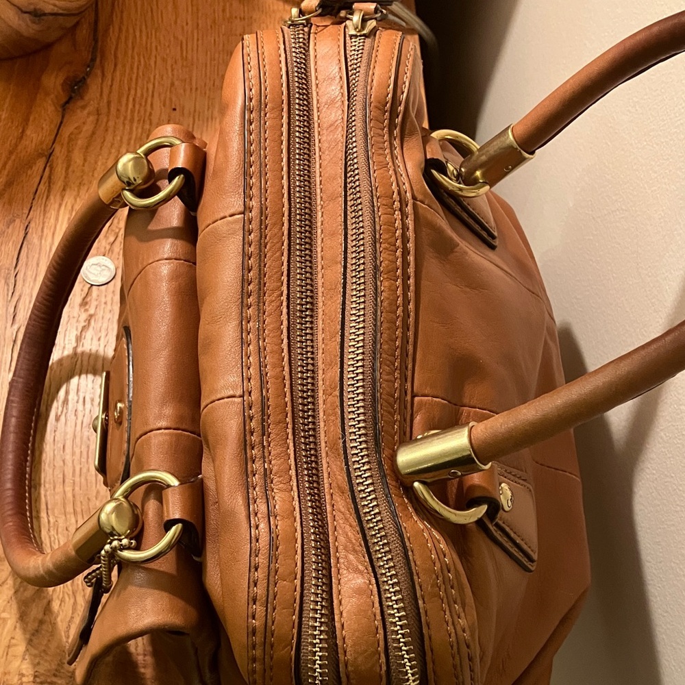 Coach Tan Leather Handbag - Picture 4 of 12